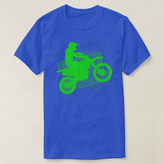 Dirt Bike Rider ire racks Neon Green Youth  T-Shirt (Design Front)