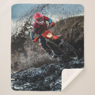 Dirt bike rider throw pillow