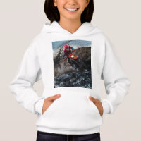 Dirt bike rider throw pillow