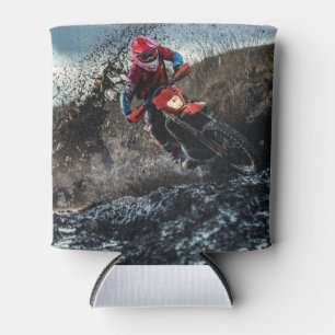Dirt bike rider throw pillow can cooler