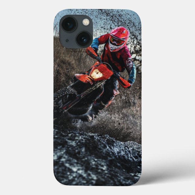 Dirt bike rider throw pillow Case-Mate iPhone case (Back)