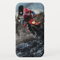 Dirt bike rider throw pillow