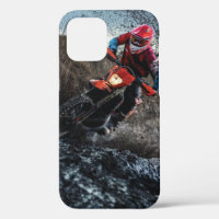 Dirt bike rider throw pillow