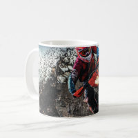 Dirt bike rider throw pillow