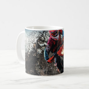 Dirt bike rider throw pillow coffee mug