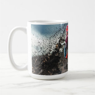 Dirt bike rider throw pillow coffee mug