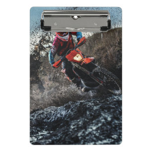 Dirt bike rider throw pillow mini clipboard