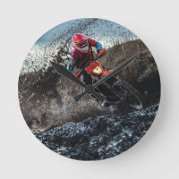 Dirt bike rider throw pillow