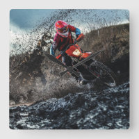 Dirt bike rider throw pillow