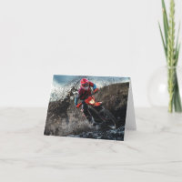 Dirt bike rider throw pillow