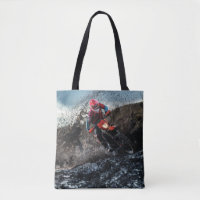 Dirt bike rider throw pillow