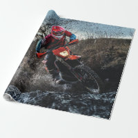 Dirt bike rider throw pillow