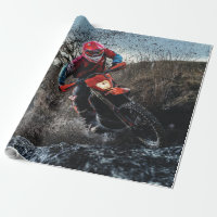 Dirt bike rider throw pillow