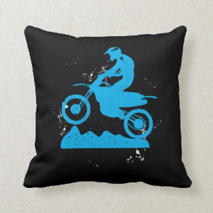 Dirt Bike Rider tire tracks motorcycle Cushion