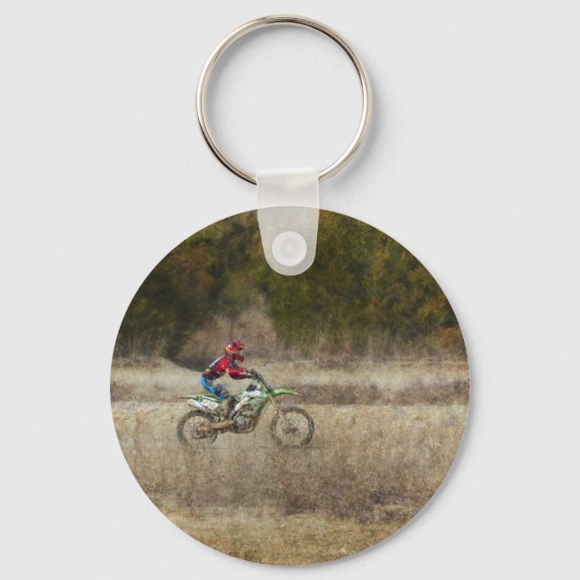 Dirt Bike Riding Key Ring (Front)