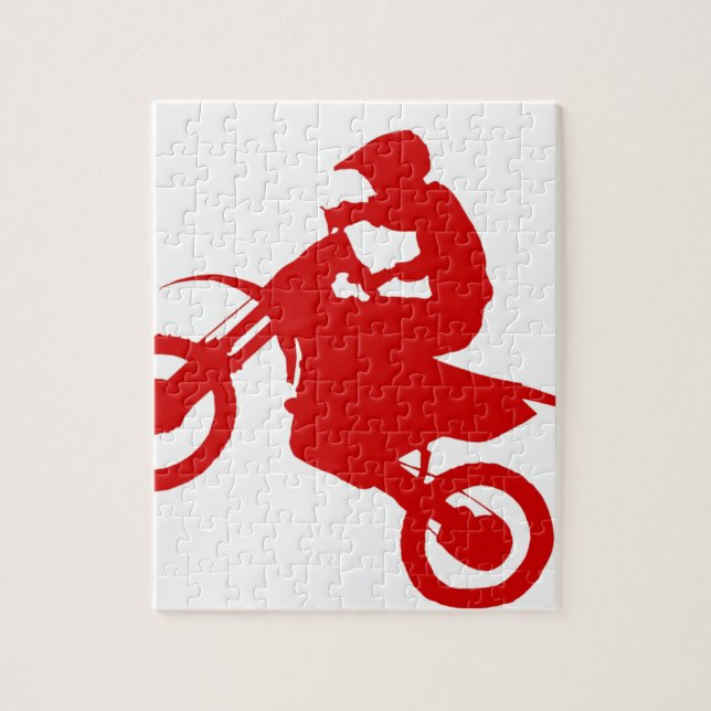 DIRT BIKE (scarlet) Jigsaw Puzzle (Vertical)