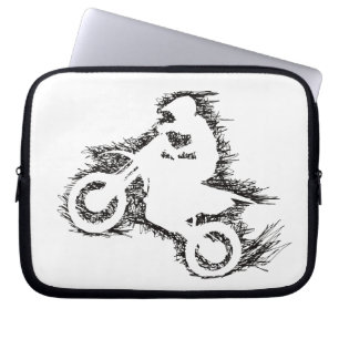 DIRT BIKE SCRIBBLE (laptop sleeve) Laptop Sleeve