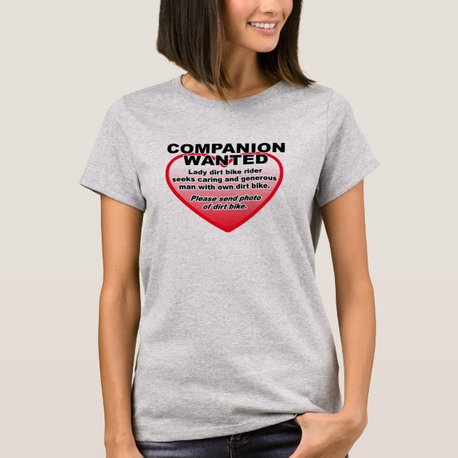Dirt Bike Shirt - Companion Wanted (Front)