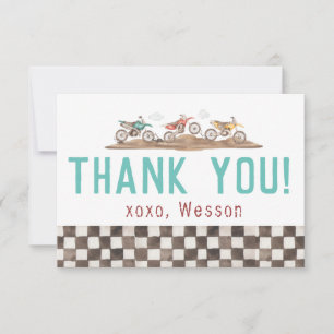 Dirt Bike Thank you Card