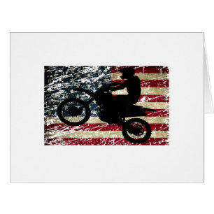 Dirt Bike USA Flag T-Shirt Motocross American Flag