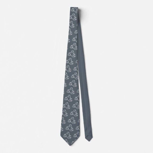 DIRT BIKE ( white scribble ) Tie (Front)