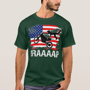 Dirt Biker America Flag Gift Motorcycle vintage T-Shirt
