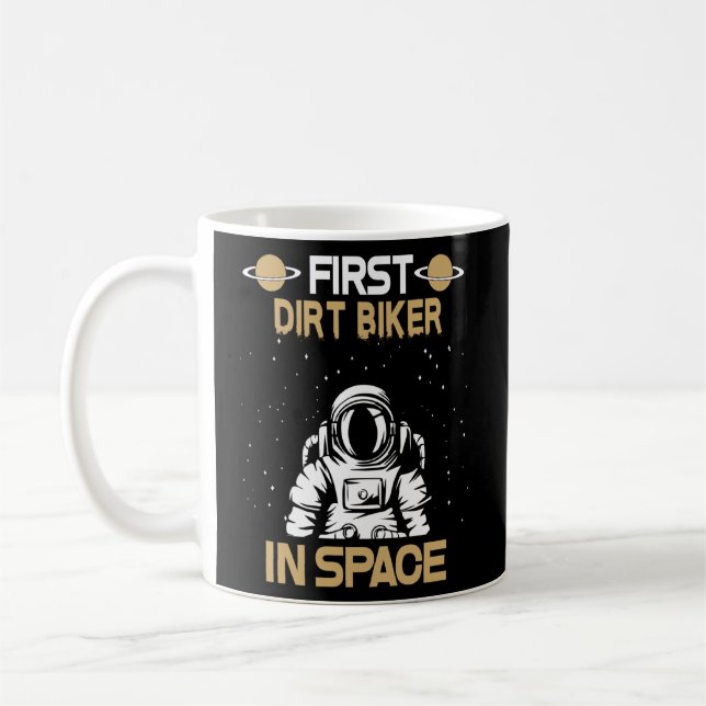 Dirt Biker In Space  Coffee Mug (Left)