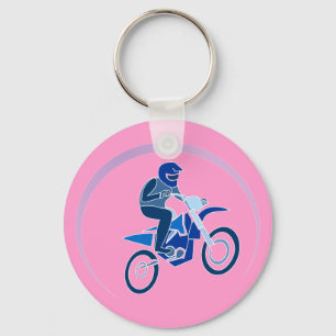 Dirt Biker Vector Biking Key Ring