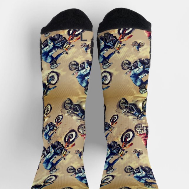 Dirt Cross Off-road Art Socks (Top)