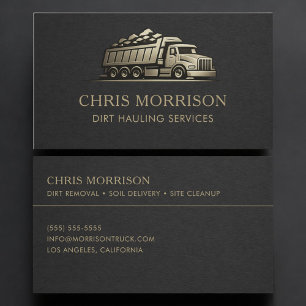 Dirt Hauling Service Professional Business Card