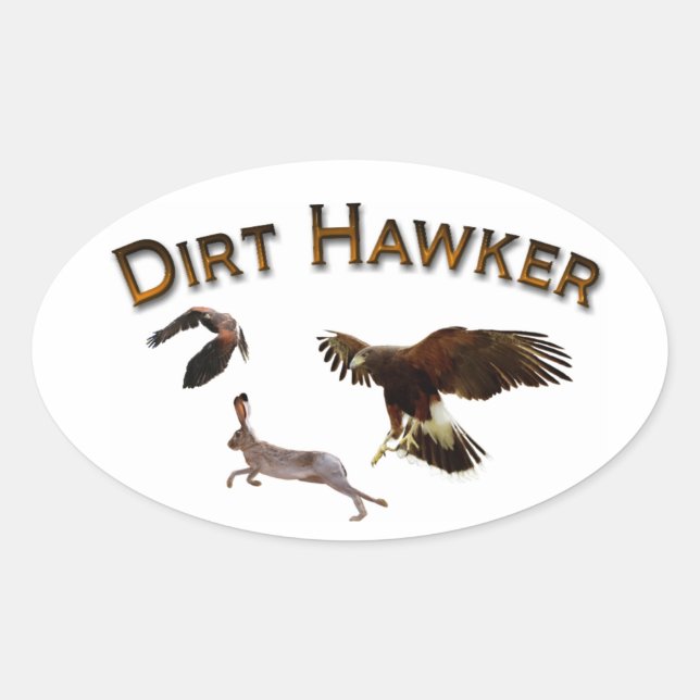 Dirt Hawker Oval Sticker (Front)