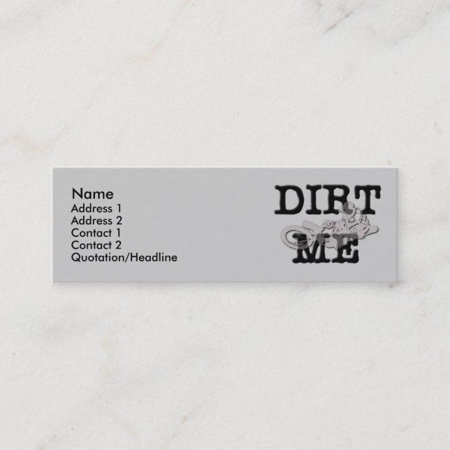 Dirt Me Motocross Dirt Bike Profile Card (Front)