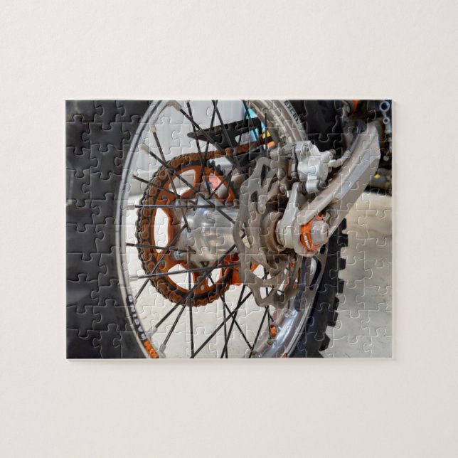 Dirt Motorbike Back Wheel, Jigsaw Puzzle (Horizontal)