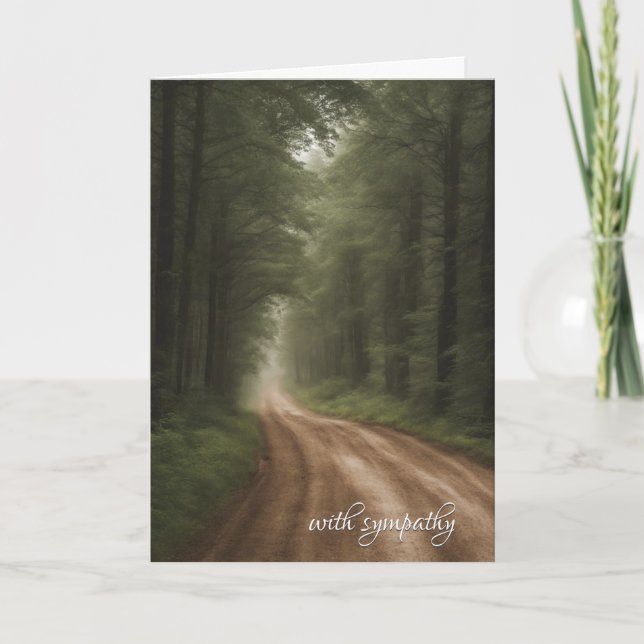 Dirt Path In Forest Sympathy Card (Front)