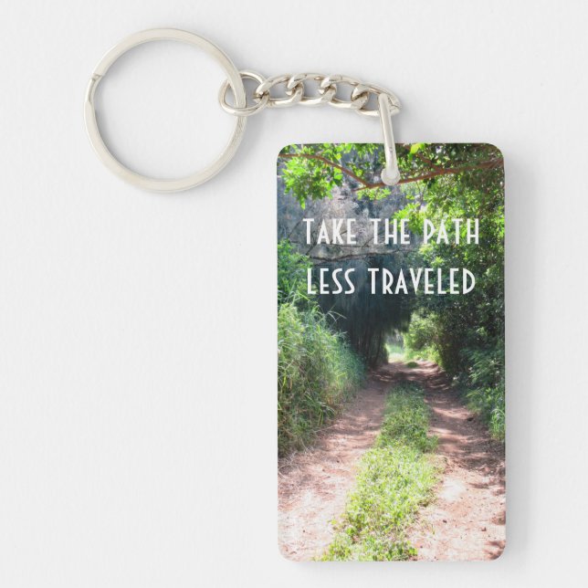 Dirt Path Through The Trees Key Ring (Front)