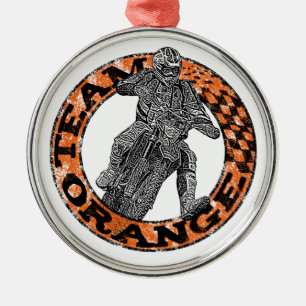 Dirt racer metal ornament