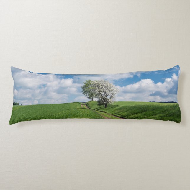 Dirt Road and Apple Trees Body Cushion (Front)
