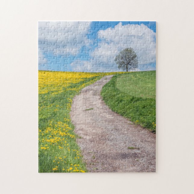 Dirt Road and Tree Jigsaw Puzzle (Vertical)