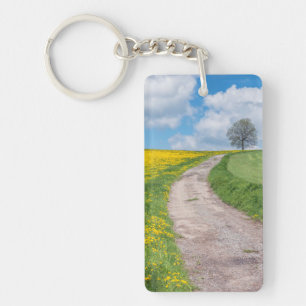Dirt Road and Tree Key Ring
