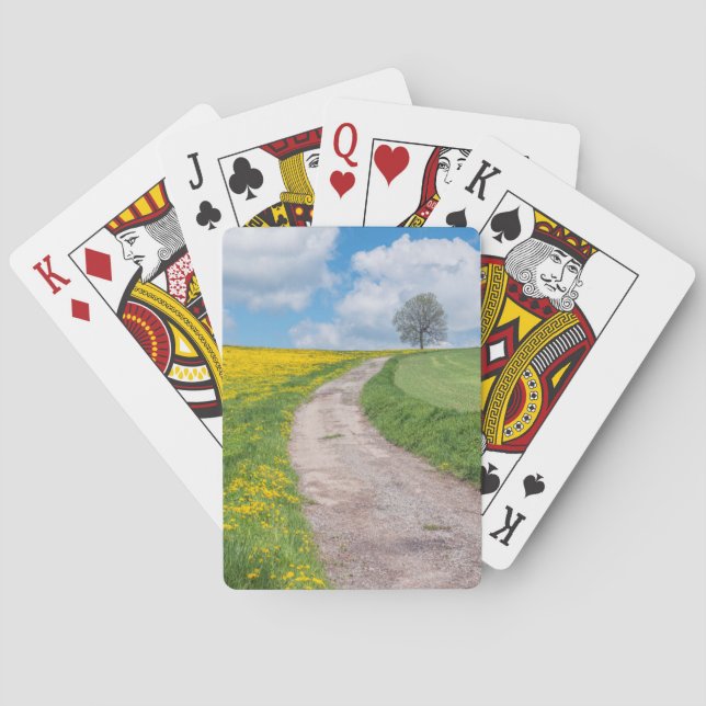 Dirt Road and Tree Playing Cards (Back)