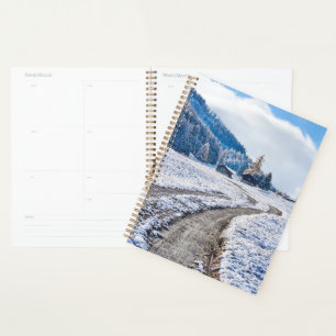 Dirt Road in the Snow Ground, European Alps Planner