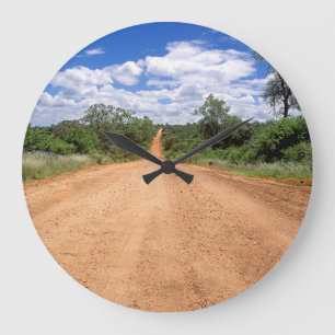 Dirt Road, Kruger National Park, Mpumalanga Large Clock