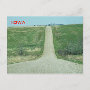 Dirt road - rural Iowa Postcard