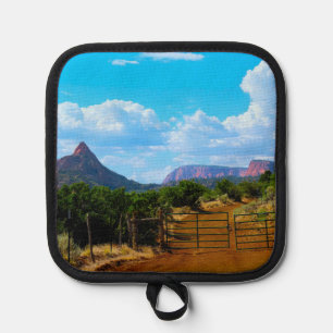 Dirt Road To Zion National Park Pot Holder
