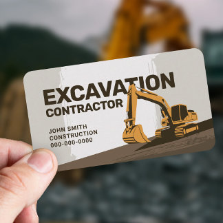 Dirt Texture - Excavation Contractor Business Card
