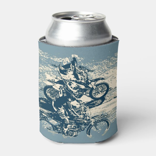 Dirt Track - Motocross Racing Can Cooler (Can Front)