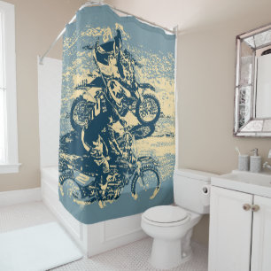 Dirt Track - Motocross Racing Shower Curtain