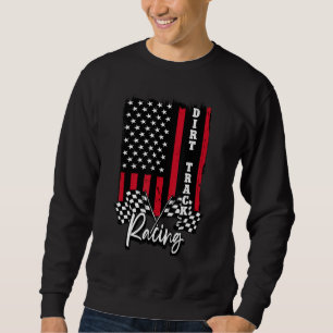Dirt Track Racing American Flag Motocross Sweatshirt