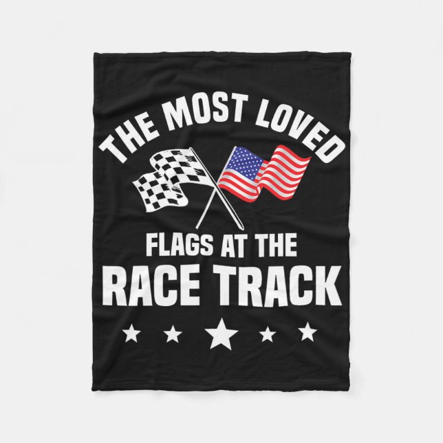 Dirt Track Racing Automobile Race American Indepen Fleece Blanket (Front)
