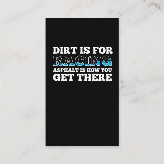 Dirt Track Racing Car Driving Motorsport Racer Business Card (Front)